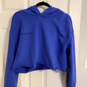 Pangaia Cropped Blue Hoodie